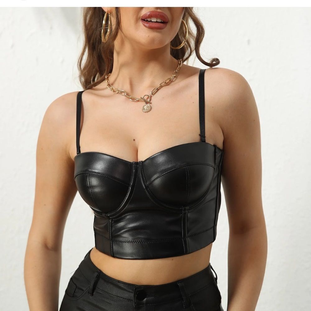 Revolve Faux Leather Bustier